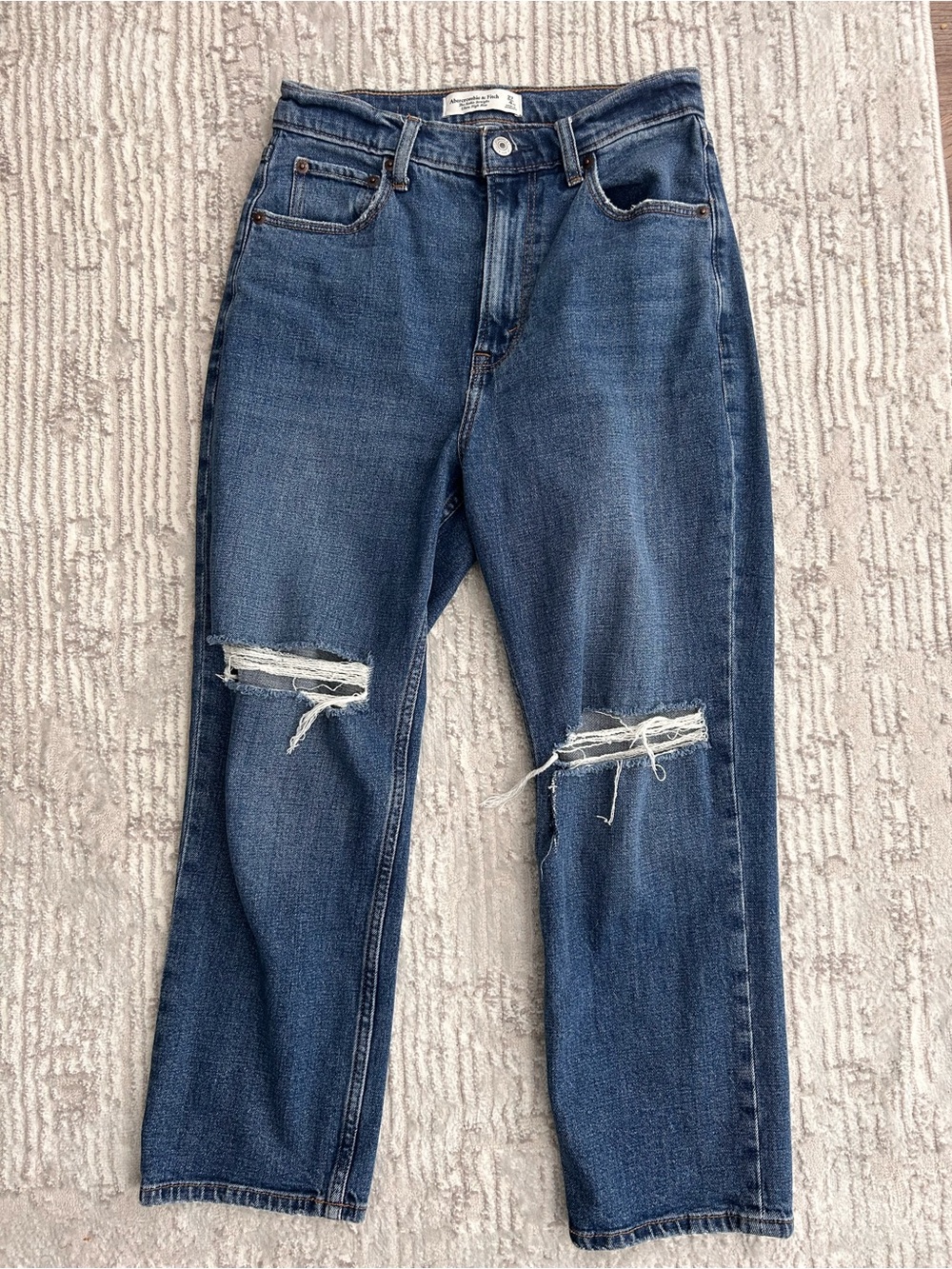 Abercrombie Ankle Straight Ultra High Rise Curve Love Jeans